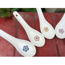 SP-1533 Haonai elegant ceramic spoon, ceramic soup spoon